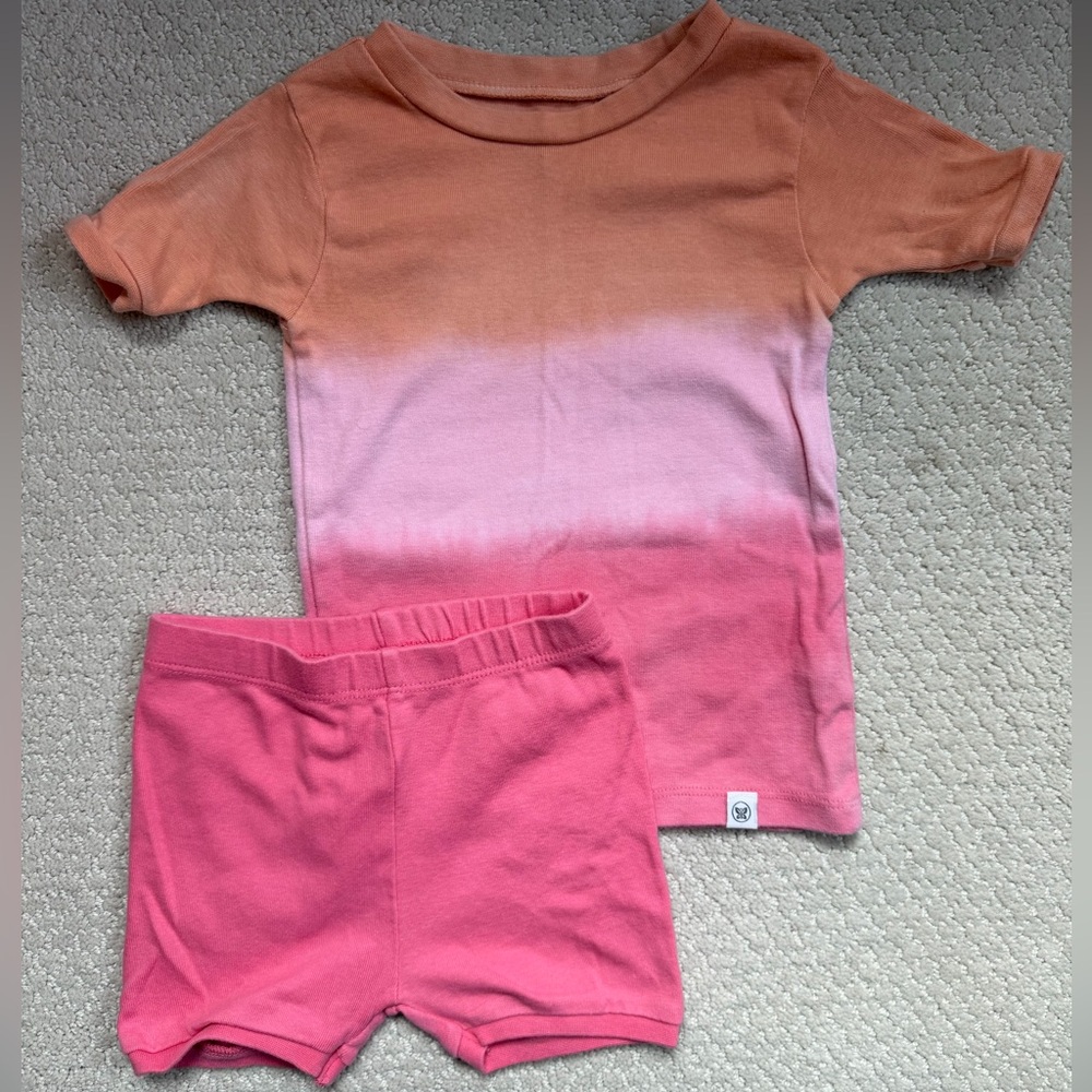 Pink and Orange Ombre Toddler PJ Set
